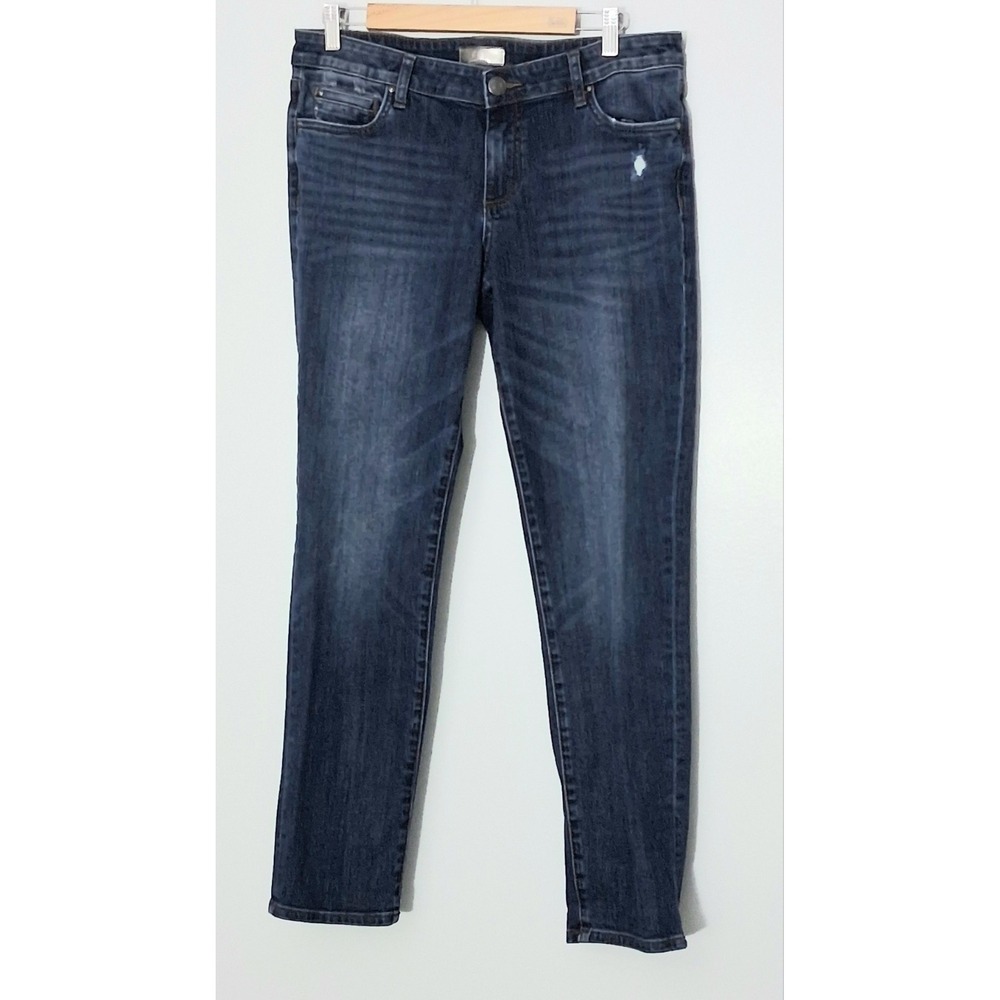 Kut From The Kloth Jeans Women's 8 Blue Catherine Boyfriend Distressed Pre-owned